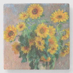Dessous-de-verre En Pierre Claude Monet - Bouquet de tournesols