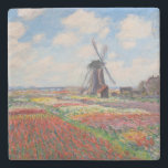 Dessous-de-verre En Pierre Claude Monet - Champ de Tulipes en Hollande<br><div class="desc">Champ de tulipes en Hollande (Champs de tulipes en Hollande) - Claude Monet,  Huile sur toile,  1886</div>