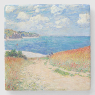 Dessous-de-verre En Pierre Claude Monet - Chemin dans les champs de blé à Pou