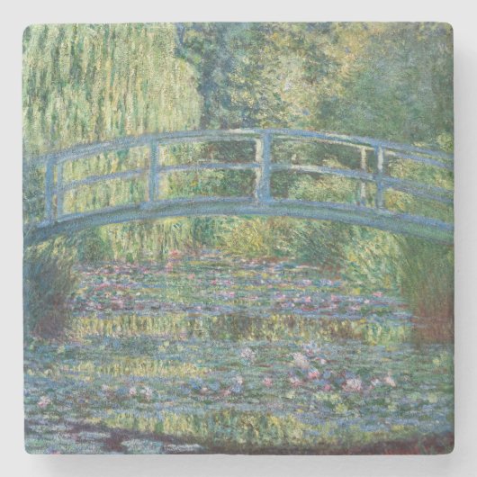 Dessous-de-verre En Pierre Claude Monet - Eau Lily étang, Harmonie verte (Devant)