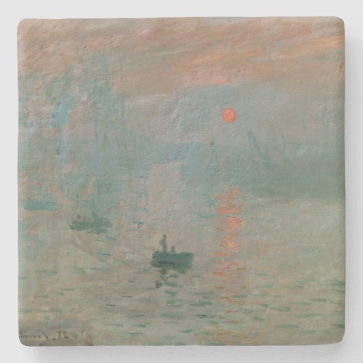 Dessous-de-verre En Pierre Claude Monet Impression Soleil levant (soleil leva (Devant)
