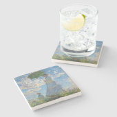 Dessous-de-verre En Pierre Claude Monet - La Promenade, Femme avec un Parasol (Côté)