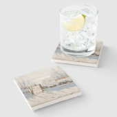 Dessous-de-verre En Pierre Claude Monet - Le Magpie (Côté)