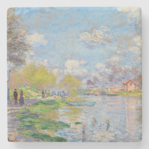 Dessous-de-verre En Pierre Claude Monet - Le Printemps au bord de la Seine