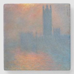 Dessous-de-verre En Pierre Claude Monet - Les Chambres du Parlement Londres
