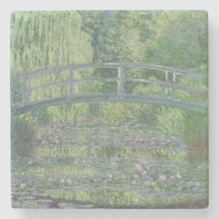 Dessous-de-verre En Pierre Claude Monet   L'étang Nénuphar : Harmonie verte
