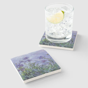 Dessous-de-verre En Pierre Claude Monet Lilac Irises