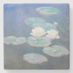 Dessous-de-verre En Pierre Claude Monet - Lys à eau, effet du soir