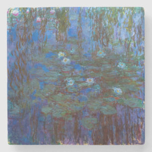 Dessous-de-verre En Pierre Claude Monet - Lys d'Eau Bleue