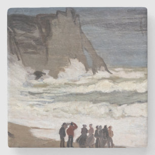 Dessous-de-verre En Pierre Claude Monet - Mer Noire à Etretat