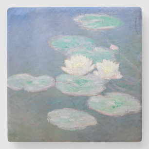 Dessous-de-verre En Pierre Claude Monet - Nymphéas, Effet du soir