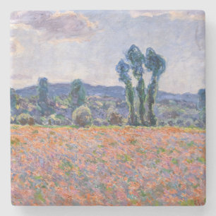 Dessous-de-verre En Pierre Claude Monet - Poppy Field 1890 (Giverny)