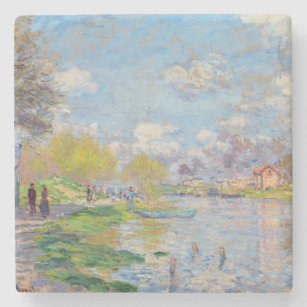 Dessous-de-verre En Pierre Claude Monet - Printemps de la Seine