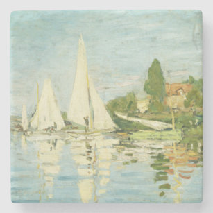 Dessous-de-verre En Pierre Claude Monet. Régates à Argenteuil