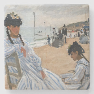 Dessous-de-verre En Pierre Claude Monet - Sur la plage à Trouville