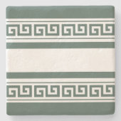 Dessous-de-verre En Pierre Clé grecque verte (Devant)