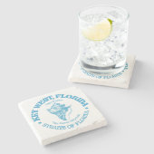 Dessous-de-verre En Pierre Clé ouest (conque) (Côté)