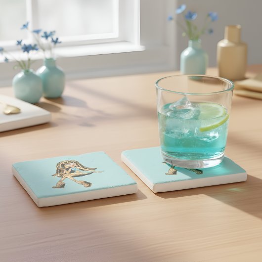 Dessous-de-verre En Pierre Cleo Stone Montagnes Russes