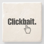 Dessous-de-verre En Pierre Clickbait. (Devant)