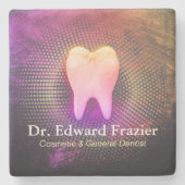 Dessous-de-verre En Pierre Clinique dentaire professionnelle Rose Gold Tooth (Devant)