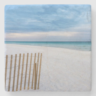 Dessous-de-verre En Pierre Clôture de plage matin Destin Floride dessous de v