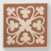 Dessous-de-verre En Pierre Clover Irish Celtic Art Design Rouge (Devant)