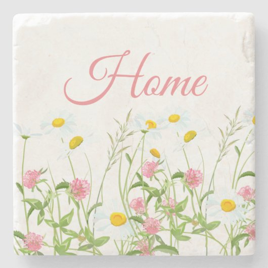 Dessous-de-verre En Pierre Clovers & Daisy (Devant)