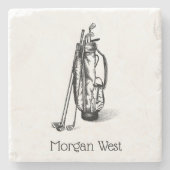 Dessous-de-verre En Pierre Club de golf Golf Bag (Devant)