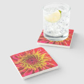 Dessous-de-verre En Pierre Coaster, floral design (Côté)