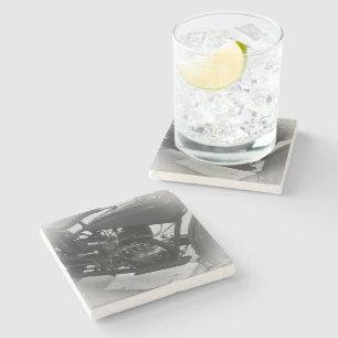 Dessous-de-verre En Pierre Coaster moto pour bière 1