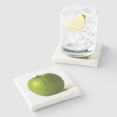 Dessous-de-verre En Pierre Coastère de la pomme verte (Côté)