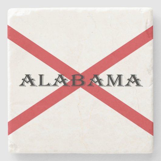 Dessous-de-verre En Pierre Coastère de l'Alabama et du Drapeau (Devant)