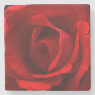 Dessous-de-verre En Pierre Coastère de Rose rouge