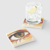 Dessous-de-verre En Pierre Coastère des yeux (Côté)