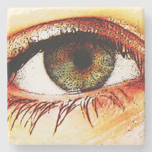 Dessous-de-verre En Pierre Coastère des yeux (Devant)
