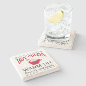 Dessous-de-verre En Pierre coca chaud de la ferme de vacances (Côté)