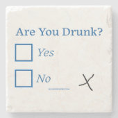 Dessous-de-verre En Pierre Cochez les cases SlipperyJoe's Are You Drunk marte (Devant)