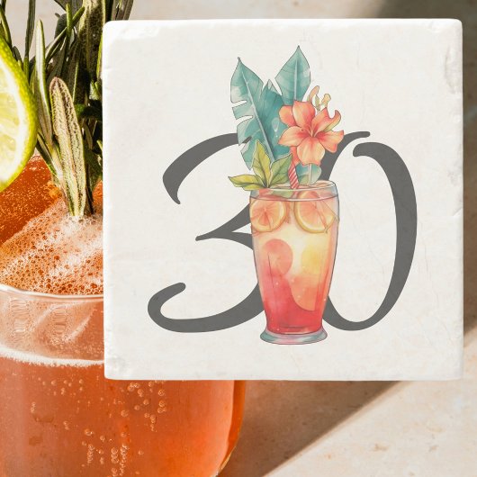 Dessous-de-verre En Pierre Cocktail mignon fille Anniversaire