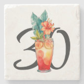 Dessous-de-verre En Pierre Cocktail mignon fille Anniversaire (Devant)