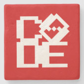 DESSOUS-DE-VERRE EN PIERRE CODE (Devant)