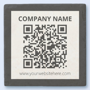 Dessous-de-verre En Pierre Code QR modifiable et conception simple personnali