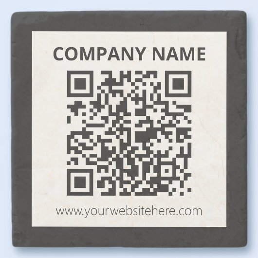Dessous-de-verre En Pierre Code QR modifiable et conception simple personnali