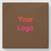 Dessous-de-verre En Pierre Code QR personnalisé simple ajouter votre nom logo (Devant)