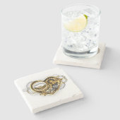 Dessous-de-verre En Pierre Coeur vapeur avec un manomètre (Côté)