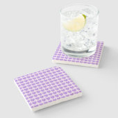 Dessous-de-verre En Pierre Cœurs violets (Côté)