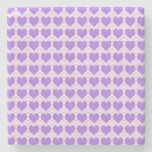 Dessous-de-verre En Pierre Cœurs violets