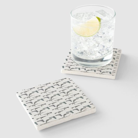 Dessous-de-verre En Pierre Collage d'armes (Côté)