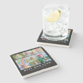 Dessous-de-verre En Pierre Collage photo Best Mom 9 (Côté)