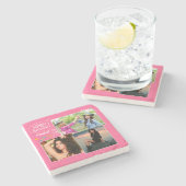 Dessous-de-verre En Pierre Collage photo d'un ami sur mesure (Côté)