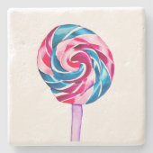 Dessous-de-verre En Pierre Collipop eau couleur bonbon art (Devant)